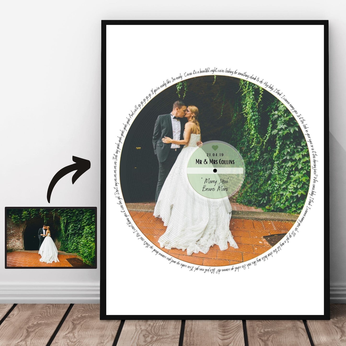 Wedding song photo art.