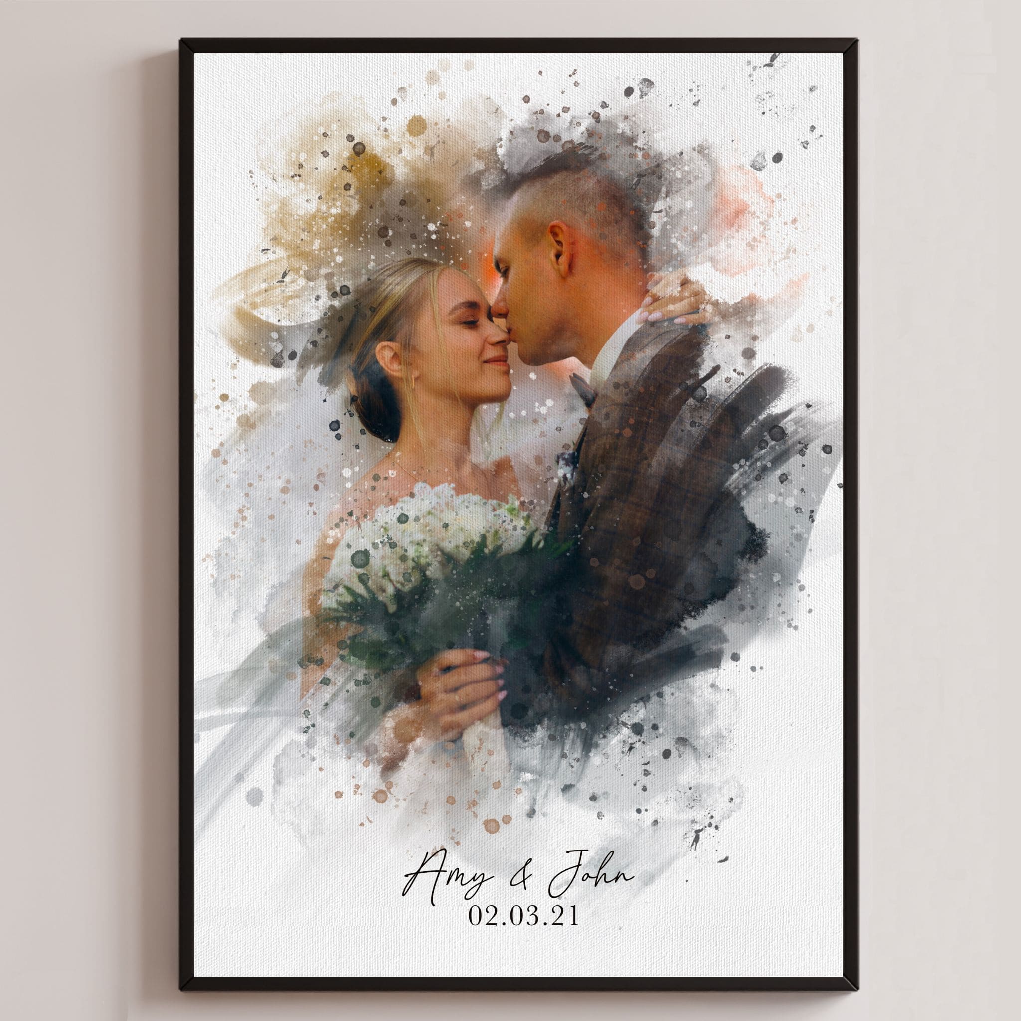 Popular Custom Portrait Personalised Portrait Family Portrait Watercolor Painting WeddingPortrait Personalized Wedding Gift Custom Portrait Painting